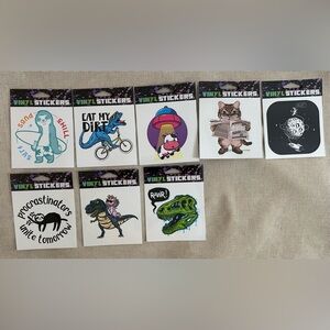 Vinyl Cat Stickers SRP Companies UV & Weather Resistant Repositionable Lot of 8